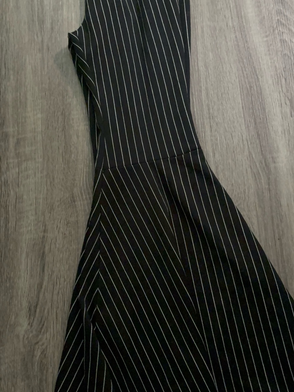 Avenue Black and White Pinstripe Pants - Picture 4 of 7